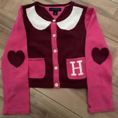 TOMMY HILFIGER カーディガン Hロゴ ピンク系 女の子のサムネイル