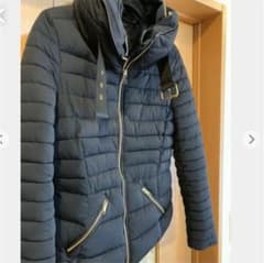 ZARA ダウンジャケット　ネイビーのサムネイル
