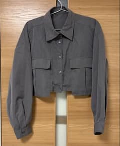 ショート丈 シャツ ブラウス グレー F GRLのサムネイル