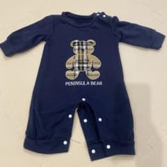 ベビー ロンパース カバーオール 長袖 ネイビーのサムネイル