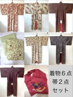 ★値下げ★着物6点 帯2点 まとめ売り セットのサムネイル