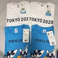 150センチ＆MサイズTOKYO 2020 Tシャツセット（白・青）のサムネイル