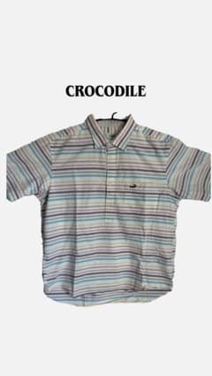 Crocodile ストライプ 半袖シャツのサムネイル
