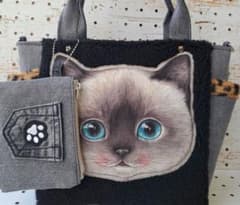 コヤンイサムチョン クラウディ デニムリメイクトートバッグ&ポーチ