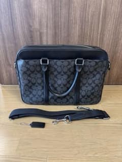 COACHコーチシグネチャー2WAY ビジネスバッグ ブリーフケース ブラック