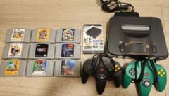 NINTENDO64 本体 コントローラー2個 ソフト9本セット【動作確認済み】のサムネイル
