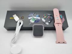 スマートウォッチ(ピンク)HW22plus 日本語対応 ワイヤレス充電のサムネイル