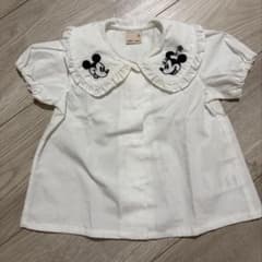 petit main ミッキー＆ミニー 刺繍ブラウスのサムネイル