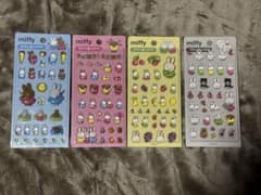 新品未開封　韓国限定　ミッフィー　ぷっくり　ボンボンドロップシール　4種セット⑩のサムネイル
