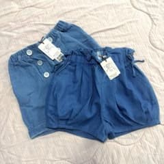 petit mainプティマイン♡デニムハーフパンツ 2枚セット 100cmのサムネイル