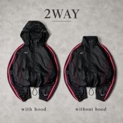 y2k NIKE 2way nylon jacket red line tech