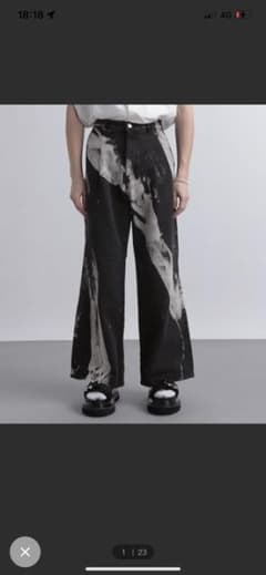 HARE ブリーチデニム BLACK 22ssのサムネイル