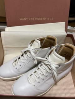 WANT LES ESSENTIELS ホワイトハイカットスニーカー - メルカリ