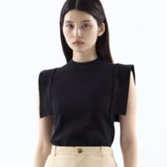 CLANE SQUARE SLEEVE KNIT TOPS ブラックのサムネイル