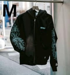 M 黒 FR2 月桃 刺繍 ラビット ジップ フーディー パーカー 沖縄 - メルカリ