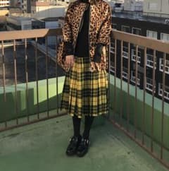 ジュンヤワタナベ　レオパード襟ミニワンピース◆コムデギャルソン　チュニック JUNYA WATANABE ジュンヤワタナベ コムデギャルソン レオパード柄