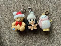 クリスマス キーホルダー 3個セット ベア ペンギン スノーマンのサムネイル