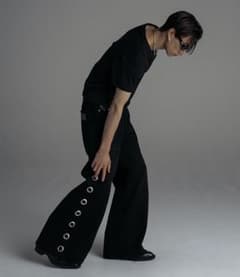 jent louis Eyelet Baggy Denim pants - メルカリ