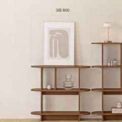 roomnhome バルトラウンドシェルフ W800mm×3段 ブラウン - メルカリ