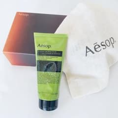 【未開封】Aesop ゼラニウム ボディスクラブ 180mL　箱・巾着付きのサムネイル