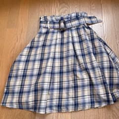 チェック柄プリーツスカート（青系）のサムネイル