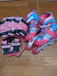 ★送料込★キッズローラーブレード&プロテクター3点セットのサムネイル
