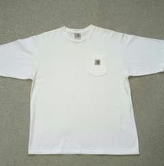 90s ヴィンテージ Carhartt ポケットTシャツ ホワイト