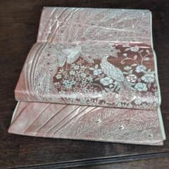 く*中様 孔雀と花の刺繍 ピンク系のサムネイル