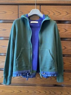 〈新品〉sacai luck パーカー グリーン×ブルーのサムネイル