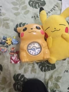 ポケモン 初代ピカチュウ 時計 ぬいぐるみ 指人形 セット