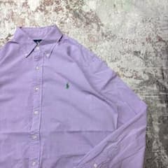 90's Ralph Lauren ラルフローレン BD長袖シャツ パープル L - メルカリ