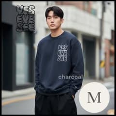 YESEYESEE】Cロゴ＊スウェット＊チャコール＊M - メルカリ