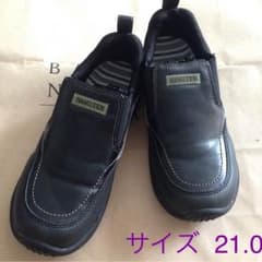スリッポン スニーカー 黒 21.0のサムネイル