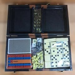 [No missing parts] Multipurpose board game set with storage case, includes Cribbage and others.