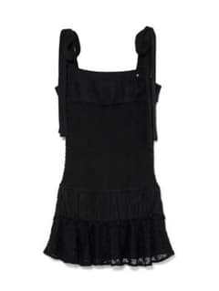 andmary Ameria lace mini dress black - メルカリ