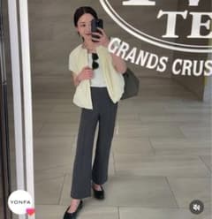 新品タグ付き☆yonfa ヨンファ キックフレアクロップドレギパン - メルカリ