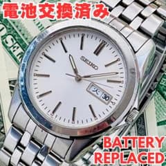 腕時計メンズ電池交換済みセイコーSEIKOクォーツ7N43-0AM0デイデイト