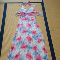 花柄シフォンキャバドレスのサムネイル