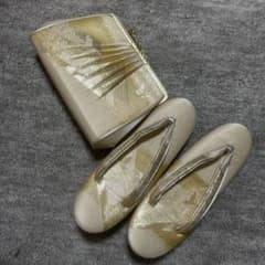 草履とバックセット ゴールド Lサイズのサムネイル