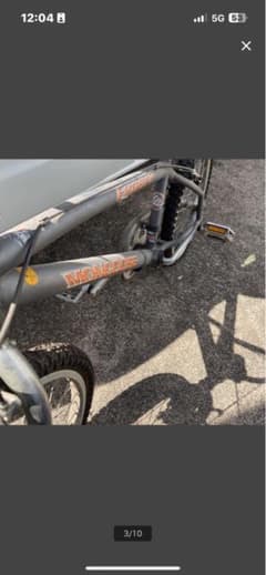 メイドUSA・中古・長く倉庫で寝ていたMon BMX グレー＆オレンジ メイドUSA・中古・長く倉庫で寝ていたMongoose BMX グレー＆オレンジ