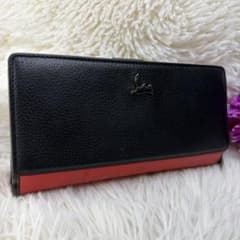 ✨美品✨クリスチャンルブタン 長財布 パロマ レザー 黒×赤 スニーカー