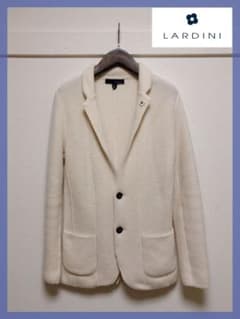 LARDINI ラルディーニ アルパカニット テーラードジャケット ホワイトのサムネイル