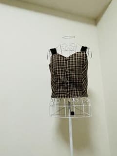 axes femme タータンチェックビスチェのサムネイル