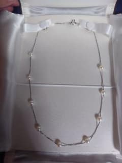 パール装飾 ネックレス ステーションパールネックレス sterling - メルカリ