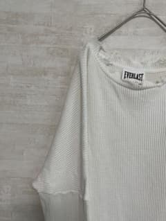 【美品】秋服レディーストップス　エバーラスト　ワッフル生地ダメージ加工　ゆったりのサムネイル