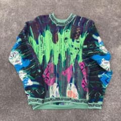 coogi クージー ニット セーター ウール グリーンのサムネイル