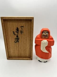 奈良一刀彫 立達磨 川口神泉 達磨 伝統工芸 共箱 - メルカリ