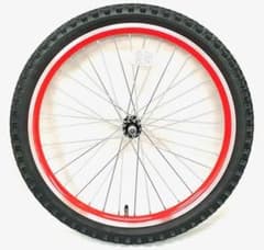 24インチ自転車 CTB用 前輪ホイール オレンジレッド - メルカリ