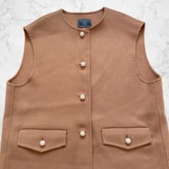 SHIPS SUPER140 ジーロンウール パール モチーフ ボタン ジレ - メルカリ