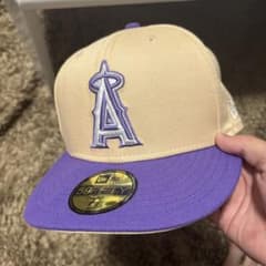 New Era 59FIFTY ベージュ/パープル キャップのサムネイル